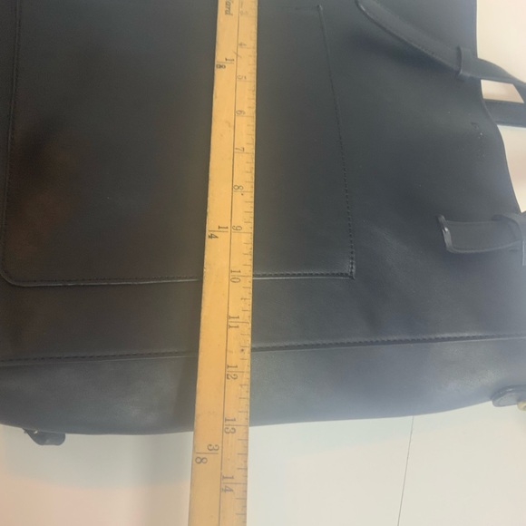 ECOSUSI Black Vegan Leather Tote Backpack Convertible Bag Women Laptop Purse - Picture 8 of 13